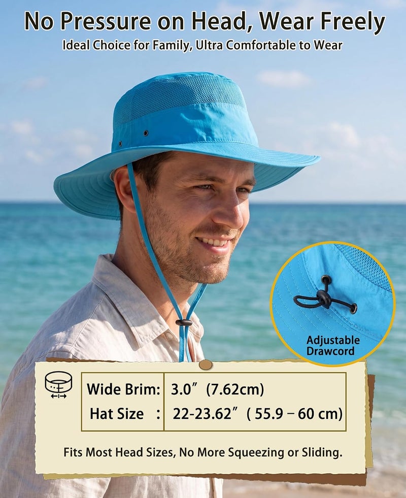 هوم بريفير قبعة شمسية للرجال بحافة واسعة من Home Prefer (عبوة واحدة) - Image 2