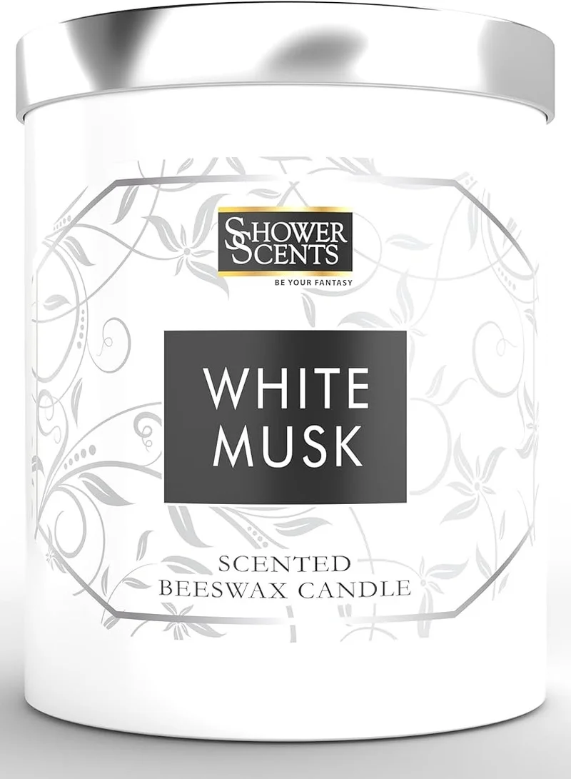 Shower Scents Shower Scents White Musk Beeswax 3 - Wick Scented Candle 410g