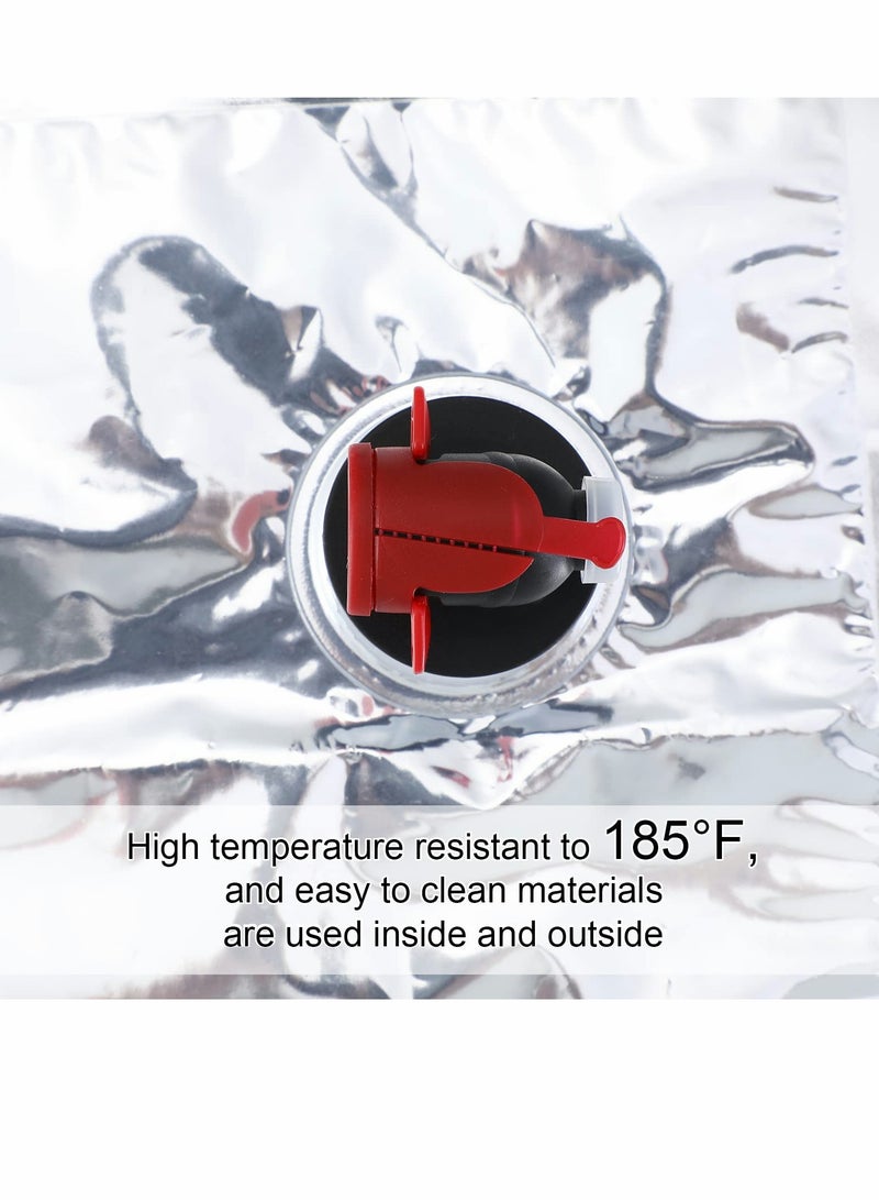 SOLARAE حقيبة استبدال زجاجة النبيذ، حقيبة تخزين قابلة لإعادة الاستخدام والتعبئة مع فوهة، محمولة للسفر والتخييم والمشي، سعة 3 لتر - Image 2