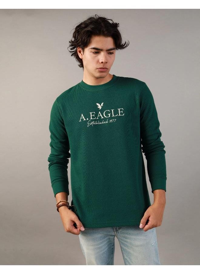 American Eagle Logo Graphic Thermal T-Shirt  - Image 1