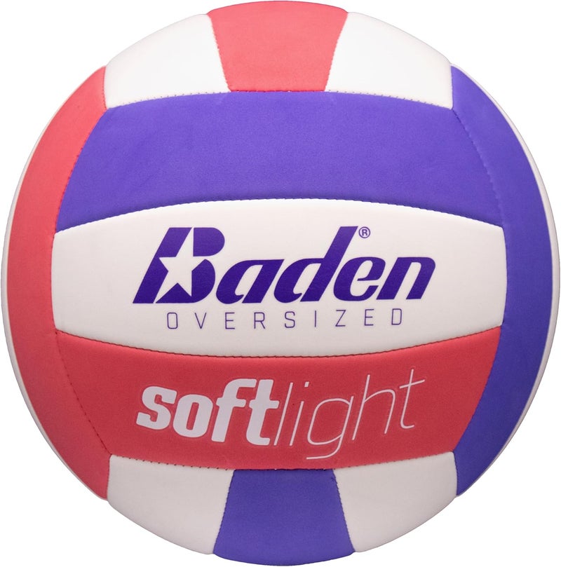 Baden | Softlight VXT2 | No Sting FlexFoam Cover | Youth Oversized Training Volleyball | K-5 Youth Players | 20% Larger + Lighter | Orange/Blue/White | Official Ball of BYOP - Image 1