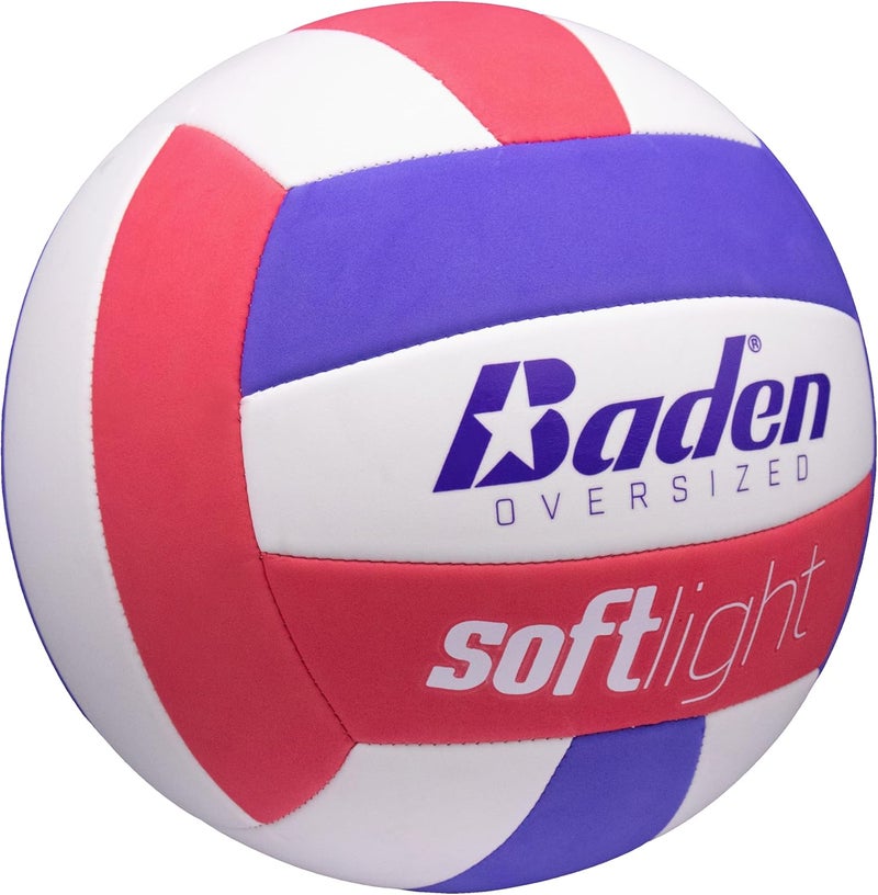 Baden | Softlight VXT2 | No Sting FlexFoam Cover | Youth Oversized Training Volleyball | K-5 Youth Players | 20% Larger + Lighter | Orange/Blue/White | Official Ball of BYOP - Image 3
