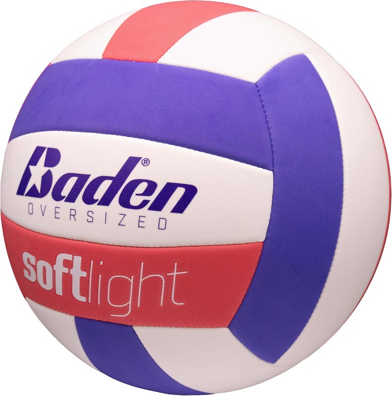 Baden | Softlight VXT2 | No Sting FlexFoam Cover | Youth Oversized Training Volleyball | K-5 Youth Players | 20% Larger + Lighter | Orange/Blue/White | Official Ball of BYOP - Image 2