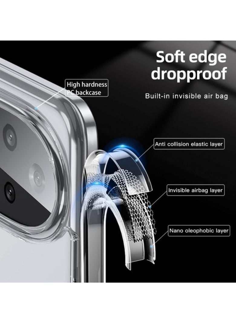 General - Honor 200 Pro 5G Case Crystal Transparent Hard PC Four Corners Shockproof Case for Honor 200 Pro Magnetic Frosting Cover - Image 1