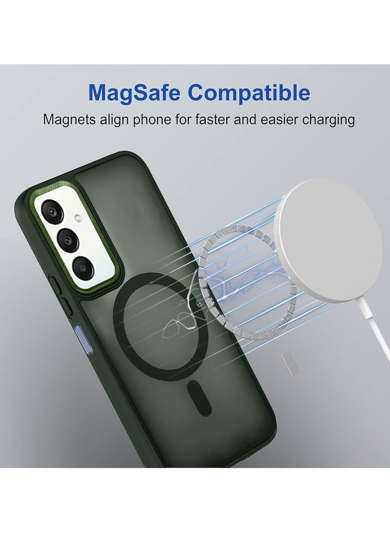 Techie حافظة مغناطيسية شفافة مع واقي عدسة كاميرا مرتفع لهاتف سامسونج جالاكسي A15 - أخضر غير لامع - Image 2
