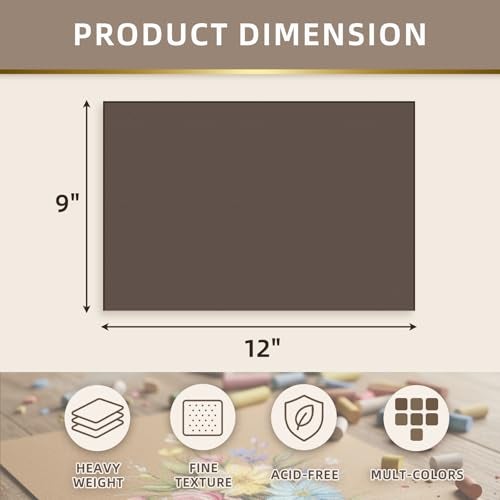 Somime 9x12 (600gsm) Sanded Pastel Paper Pad for Artists, 12 Sheets of 6 Assorted Colors Heavyweight Drawing Paper Pad for Pencils and Soft Oil Charcoal Pastels - Image 2