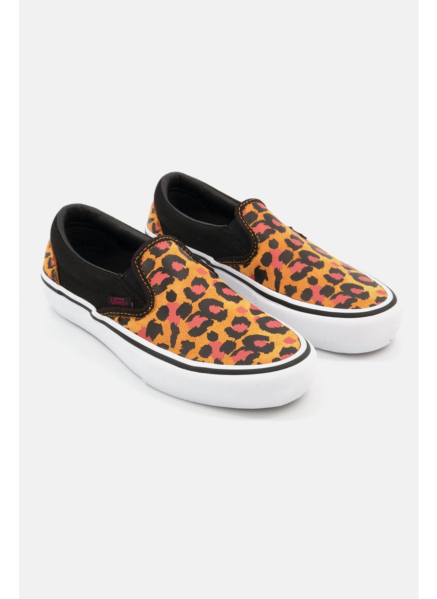 VANS Women Slip-On Pro Animal Print Casual Shoes, Brown Combo  - Image 1