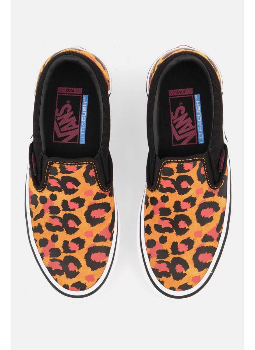 VANS Women Slip-On Pro Animal Print Casual Shoes, Brown Combo  - Image 3