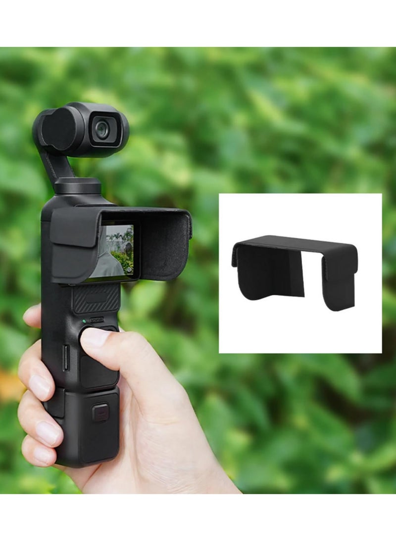 Sun Shade For DJI Osmo Pocket 3 Lightweight Screen Sunshade Hood Sunlight Reduce Cover Handheld Gimbal Camera Accessories Protector Shield Anti Glare Black  - Image 1