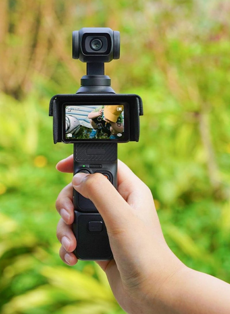 Sun Shade For DJI Osmo Pocket 3 Lightweight Screen Sunshade Hood Sunlight Reduce Cover Handheld Gimbal Camera Accessories Protector Shield Anti Glare Black  - Image 5