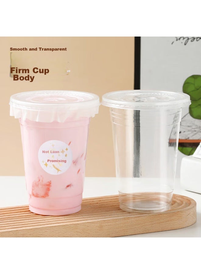 MAX COOK Maxcook Milk Tea Cups, Disposable Cups, Beverage Cups, Coffee Cups, 400Ml, 10 Sets, With Lids, Straws, Stickers, Mcb8198 - Image 5