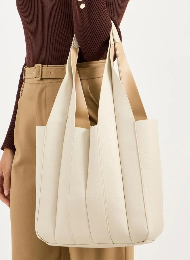 Styli Fold Pleat Detail Shoulder Bag