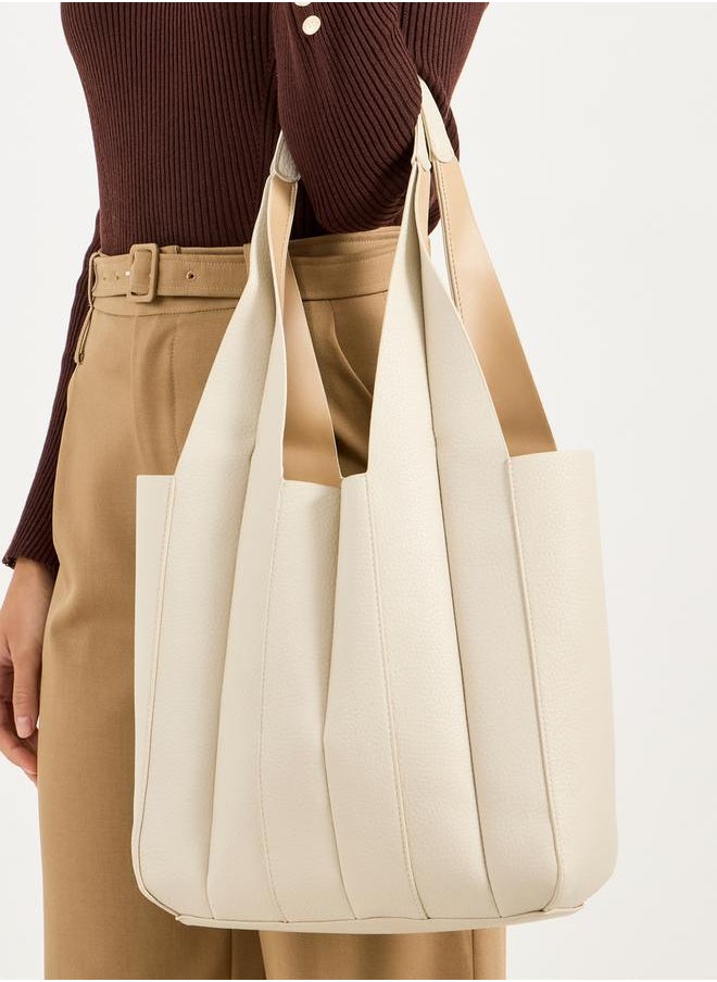 Styli Fold Pleat Detail Shoulder Bag  - Image 3