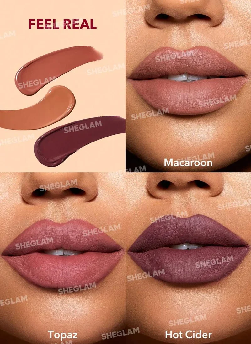 SHEGLAM Matte Allure Mini Liquid Lipstick Set - Feel Real