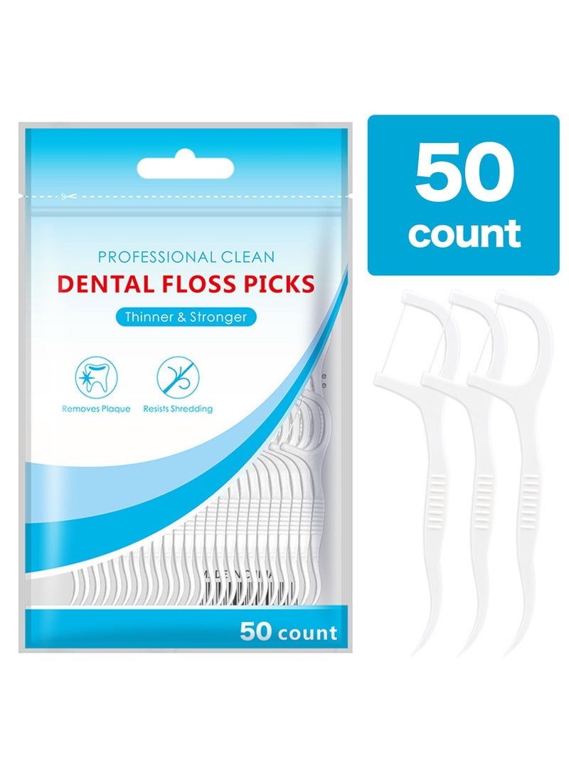 LOOPITYS 50-pcs dental floss toothpick,teeth stick,tooth picks,floss picks,teeth cleaning，family size (50 picks) - Image 1