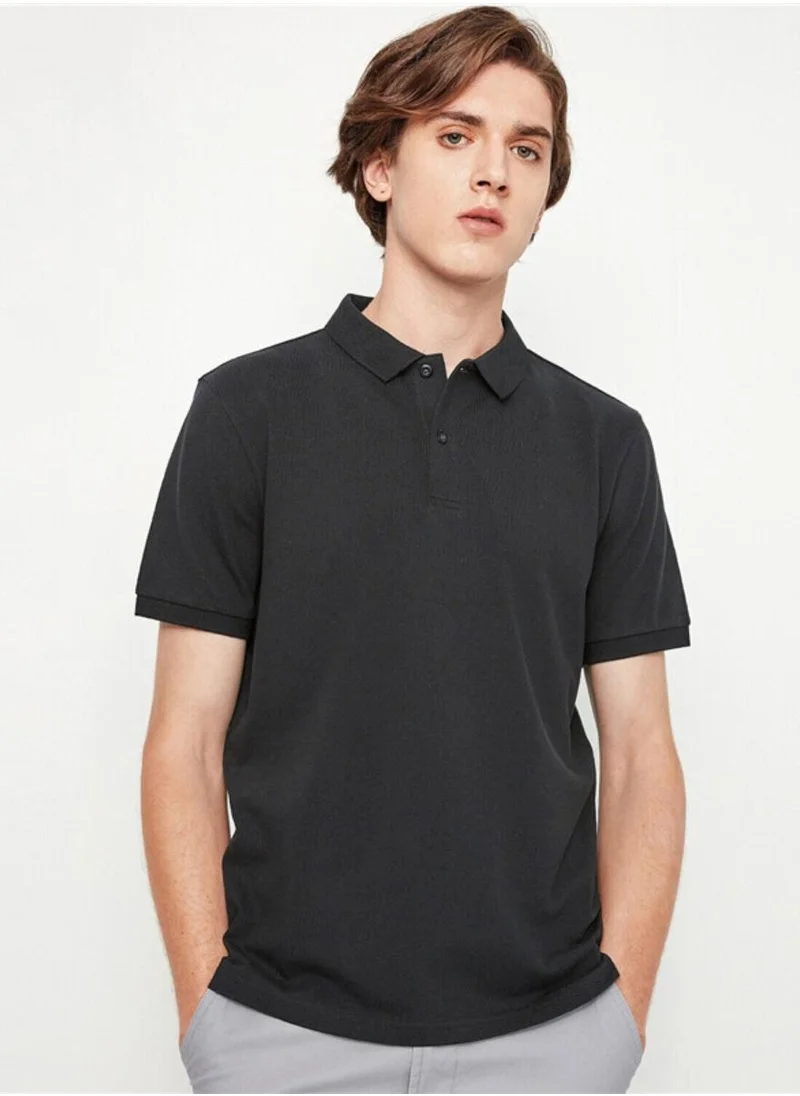 GIORDANO Men's Solid Performance Polo - Black