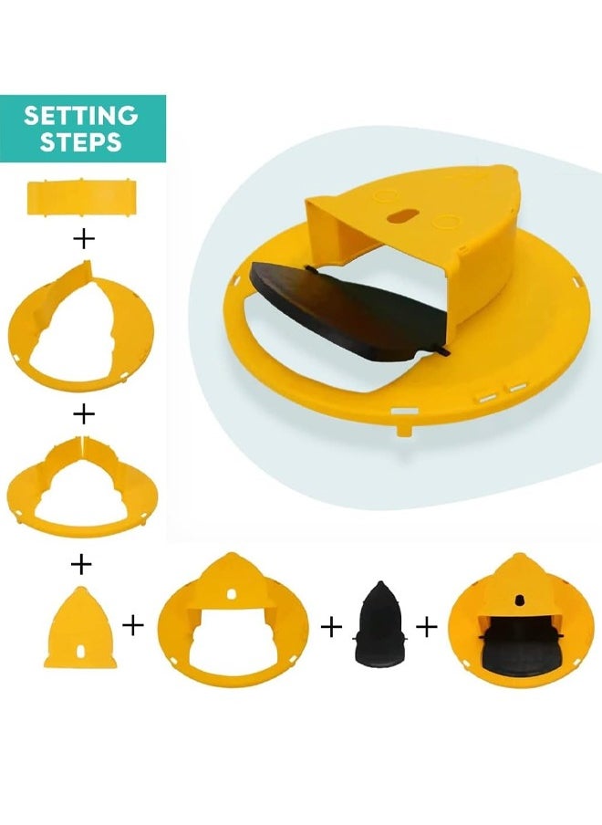 Mouse Trap Bucket Mouse Trap - Flip and Slide Mouse Trap Bucket Lid Mouse Trap Rat Trap - Multi Catch Indoor Outdoor - Auto Reset - 5 Gallon Bucket Rat Trap Bucket flip lid