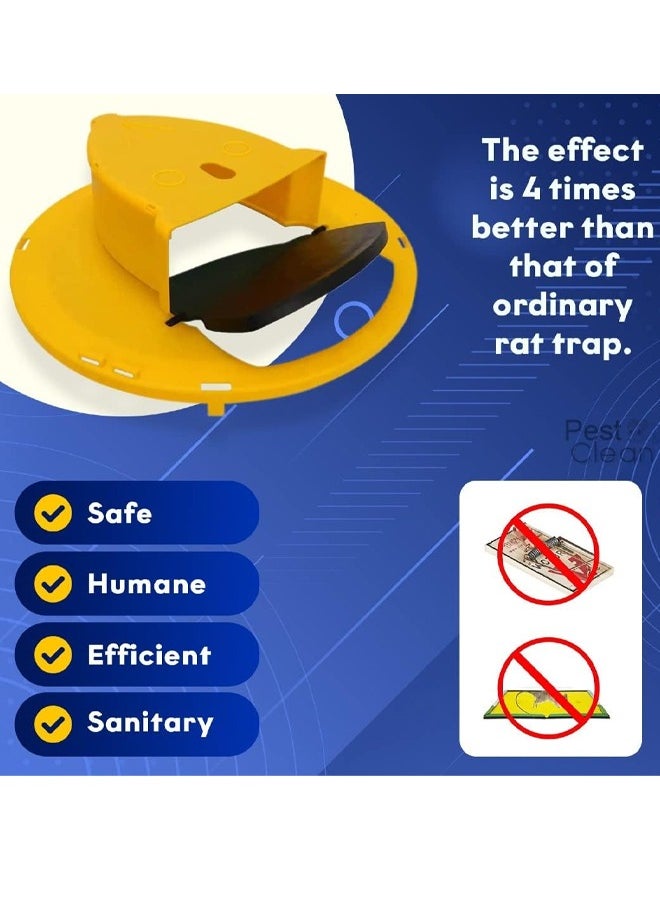 Mouse Trap Bucket Mouse Trap - Flip and Slide Mouse Trap Bucket Lid Mouse Trap Rat Trap - Multi Catch Indoor Outdoor - Auto Reset - 5 Gallon Bucket Rat Trap Bucket flip lid