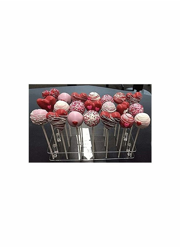 KASTWAVE Cake Pop Display Stand, 21 Hole Clear Acrylic Lollipop Holder Weddings  - Image 2
