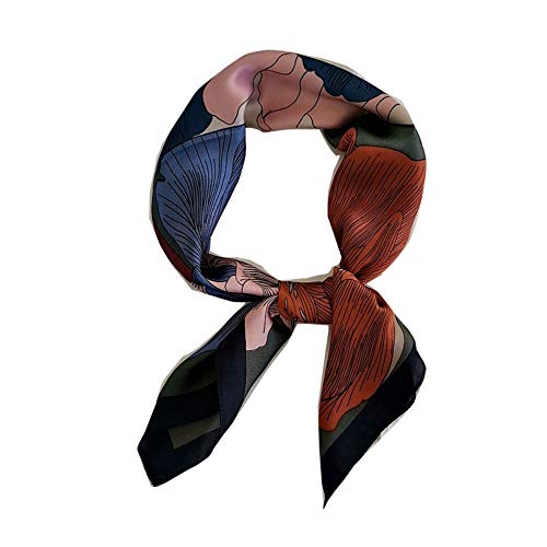 FONYVE Silk Feeling Scarf Medium Square Satin Head Wrap for Women 27.5 inches - Image 1
