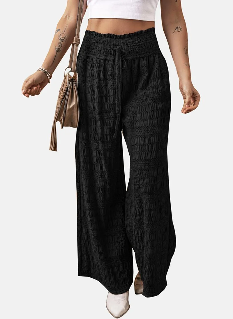 يونيكي Black Plain Casual Trouser