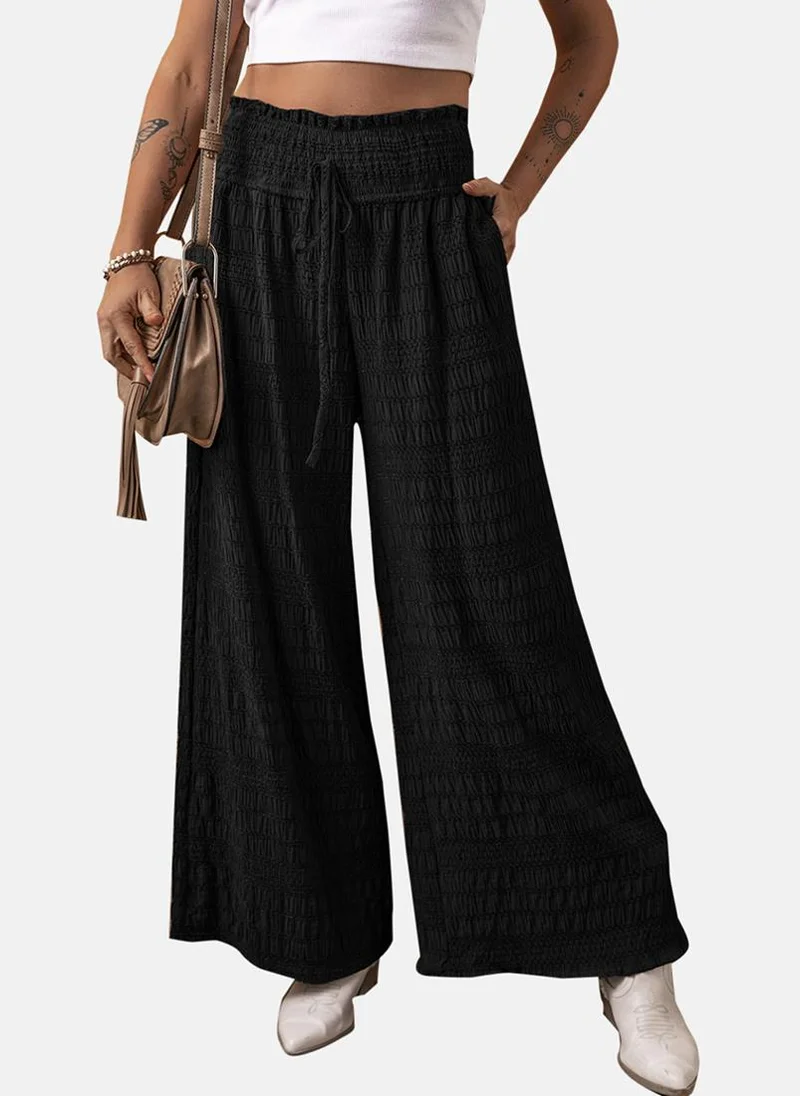 يونيكي Black Plain Casual Trouser