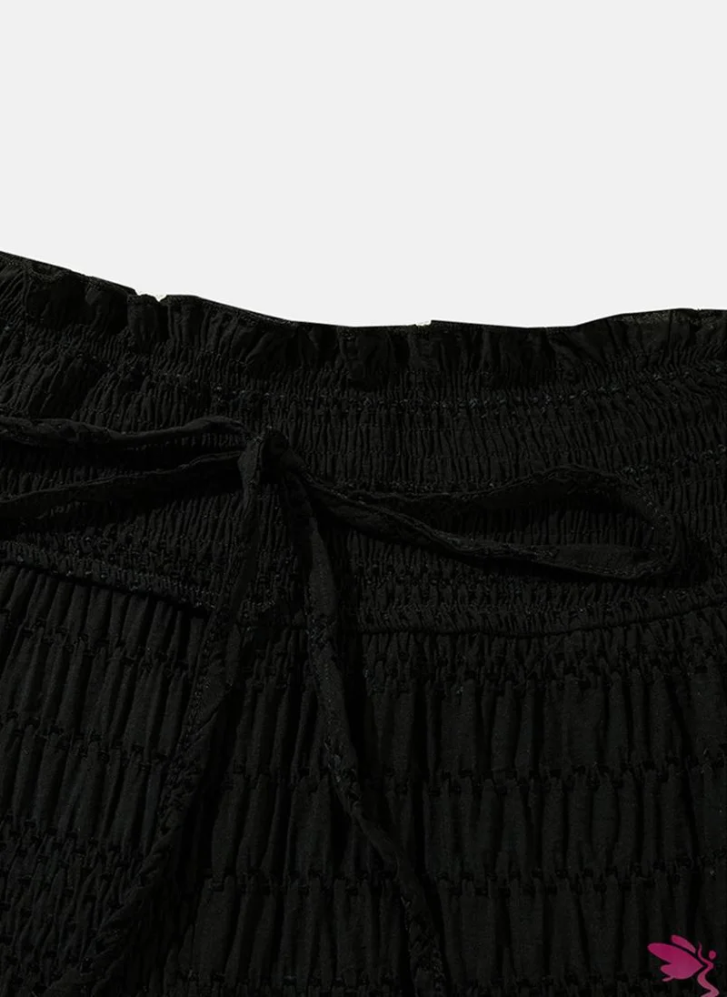 يونيكي Black Plain Casual Trouser