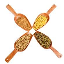 looms & weaves - Neem Wood Scoop Spoon - to Gauge Flours/Rice/Sugar/Ice Creams etc – Set of 4 - Image 3