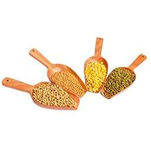 looms & weaves - Neem Wood Scoop Spoon - to Gauge Flours/Rice/Sugar/Ice Creams etc – Set of 4 - Image 4