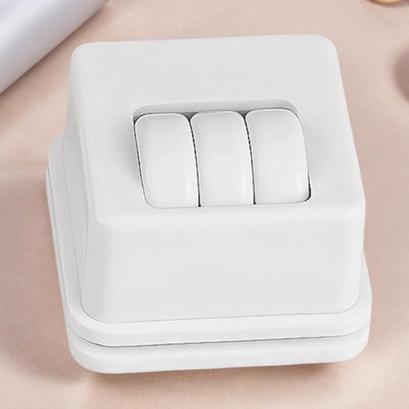 White Furniture Casters with Brake 360 Degree Rotatable Adhesive Rollers for Trash Can Storage Box Small Appliances - Image 4