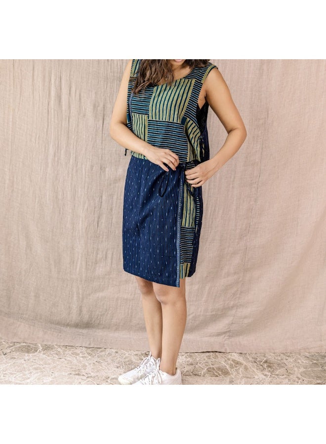 أُورخان طقم ملابس نوم متعددة الاستخدامات من Ohrna SHAAJ مصنوع يدويًا من القطن مع تنورة قصيرة بمقاس واحد وحواف من الجوت - Image 2