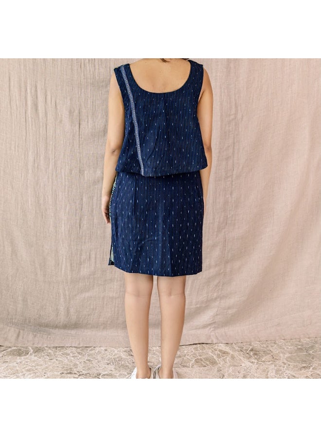 أُورخان طقم ملابس نوم متعددة الاستخدامات من Ohrna SHAAJ مصنوع يدويًا من القطن مع تنورة قصيرة بمقاس واحد وحواف من الجوت - Image 3