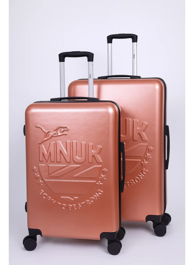 MNUK MANCHESTER Set of 2 Luggage bag| Polycarbonates & ABS Hardside Luggage Trolley with TSA Lock| Double 360Â° 4 Wheeler| Cabin-20 Inch, Large-28 Inch|Rose Gold