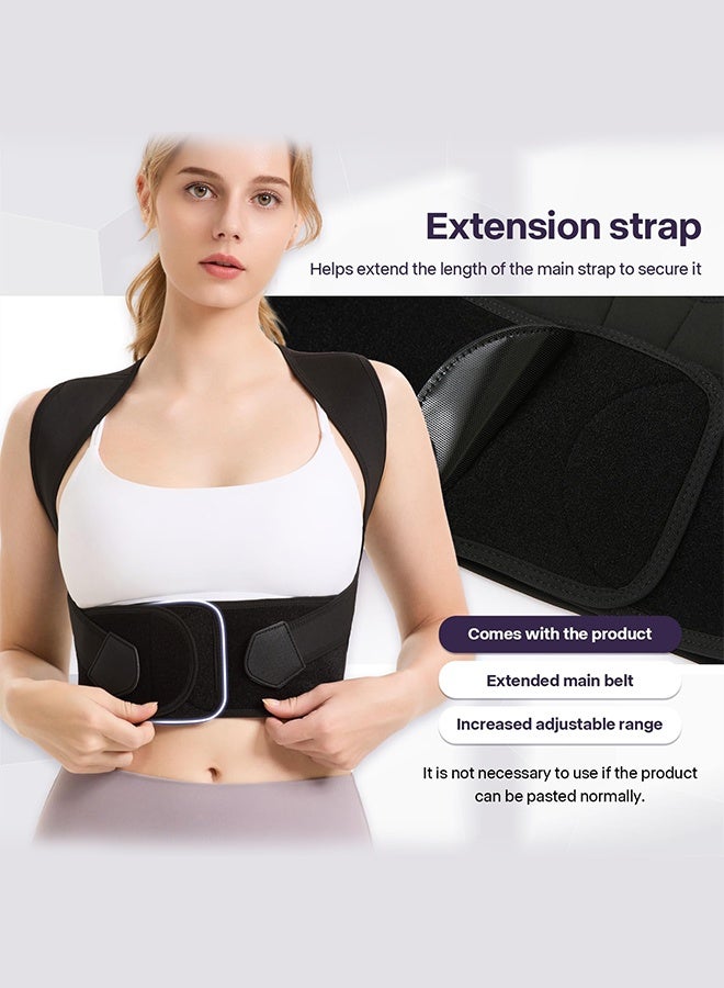 Polish'D Posture Corrector for Women and Men, Improve Posture Correct Hunchback Slouching Invisible Under Clothes - Adjustable Lightweight Upper Back Brace for Neck Shoulder & Upper Back Pain Relief - Image 4