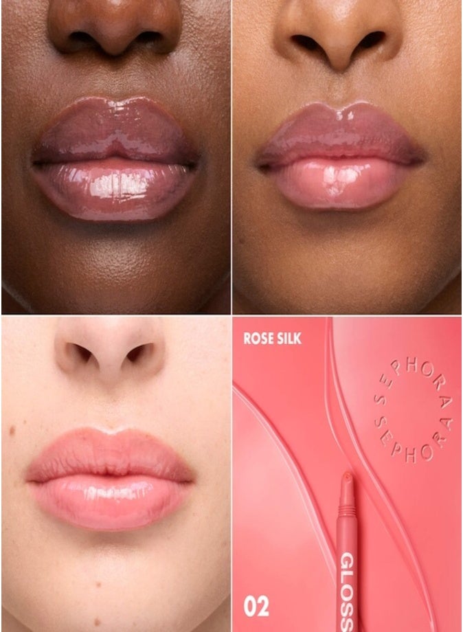 SEPHORA COLLECTION Gloss Balm Tinted Bouncy Lip Balm 8ml – 02 Rose Silk, Hydrating Glossy Lip Balm for Soft, Plump Lips - Image 2