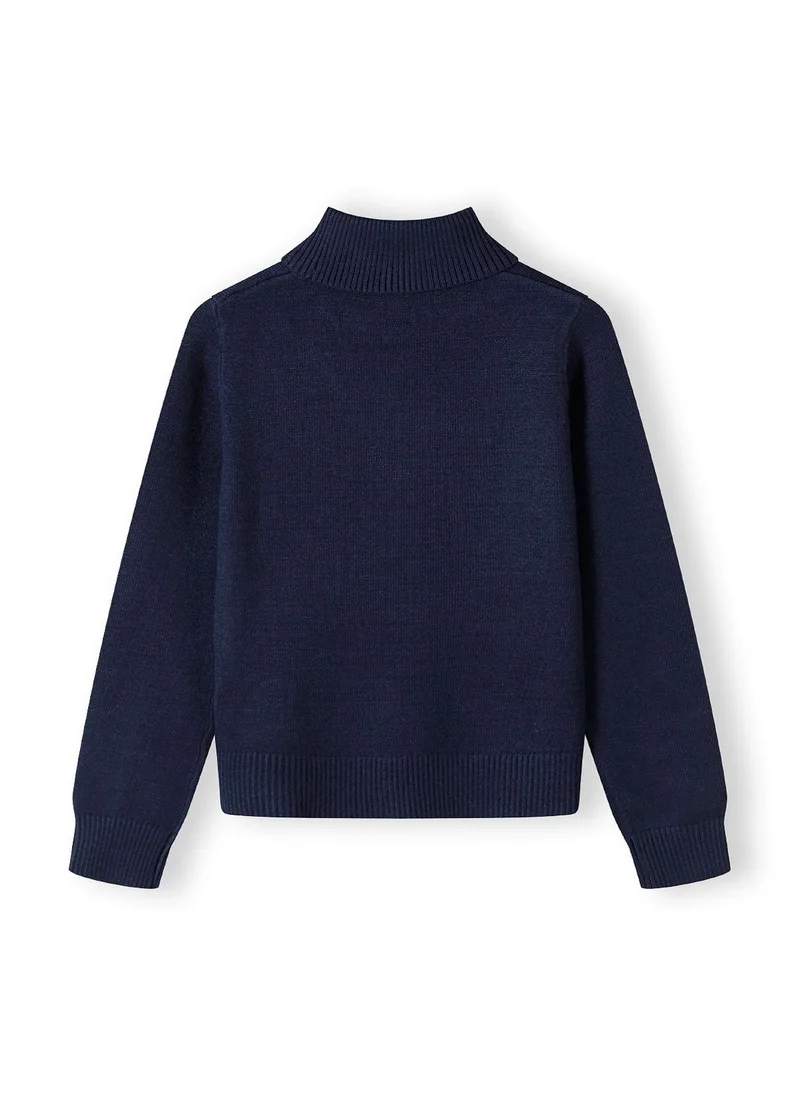 MINOTI Kids Girls Soft Knit Turtleneck Sweater with Viscose