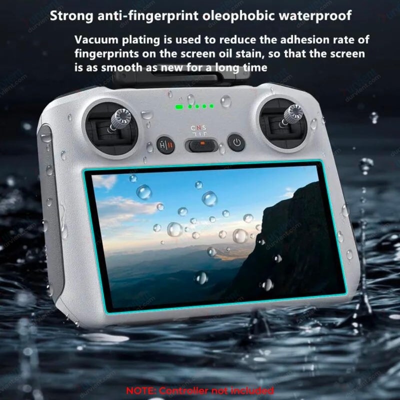 Durvient زجاج مقسى com® لجهاز DJI Smart RC/RC2 لجهاز DJI Air 3، Mini 4 Pro، Mini 3/3 Pro واقي شاشة عرض التحكم عن بعد للطائرات بدون طيار (زجاج، عبوة من 2) - Image 4