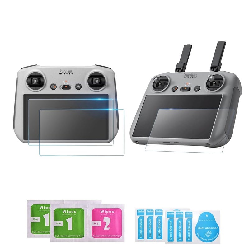 Durvient زجاج مقسى com® لجهاز DJI Smart RC/RC2 لجهاز DJI Air 3، Mini 4 Pro، Mini 3/3 Pro واقي شاشة عرض التحكم عن بعد للطائرات بدون طيار (زجاج، عبوة من 2) - Image 1