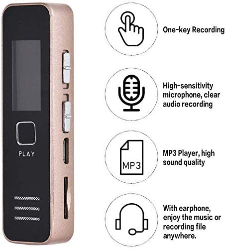Technoview Digital Voice Recorder with 32 GB Micro SD Card Included Professional Audio Recorder MP 3 Player TF Card Dictaphone Record Microphone Sound Recording Device - Image 3