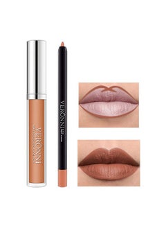 VERONNI Lipstick Lipliner Setliquid Matte Lipstick Set Waterproof Lipstick And Lip Liner Pen Set Long Lasting Lip Gloss Set For Lip Makeup (06)  - Image 1