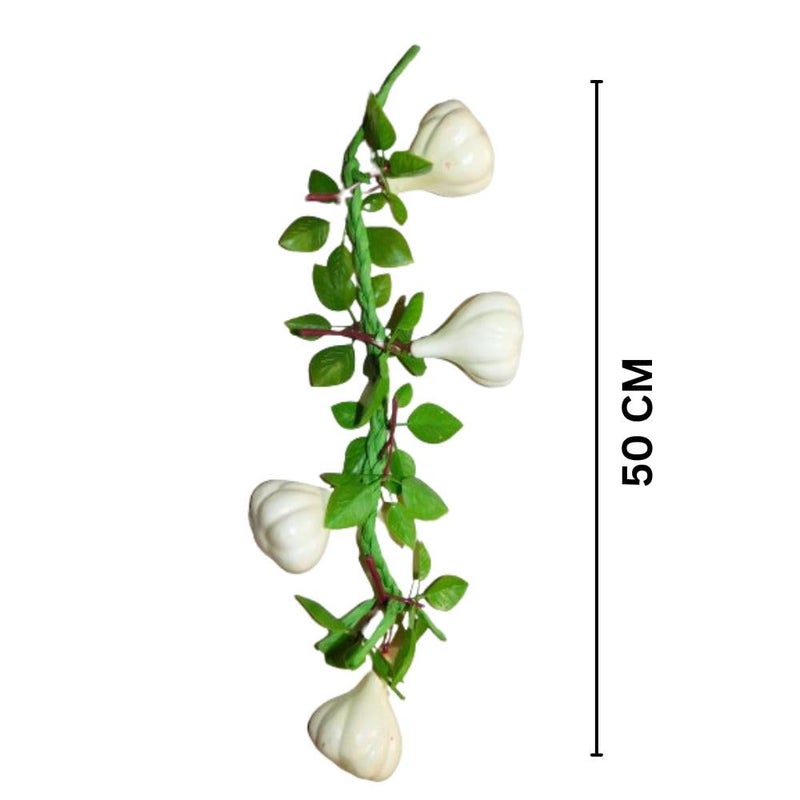 SINGAA Artificial Garlic and Potato Vegetable Plant Hanging String for Home Indoor, Outdoor, Garden,Fruitshop, Stage, Photography, Decoration and Kids Teaching Material (Pack of 2) 60 CM - Image 2