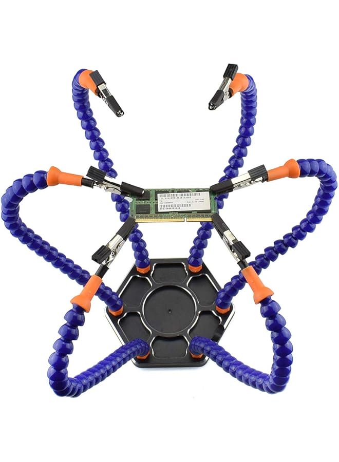 erorex Flexible Arm Soldering Clamp Soldering Helping Hand Insulated Alligator Clips Flexible 360 Degree Rotatable Soldering For Electronic Project - Image 3