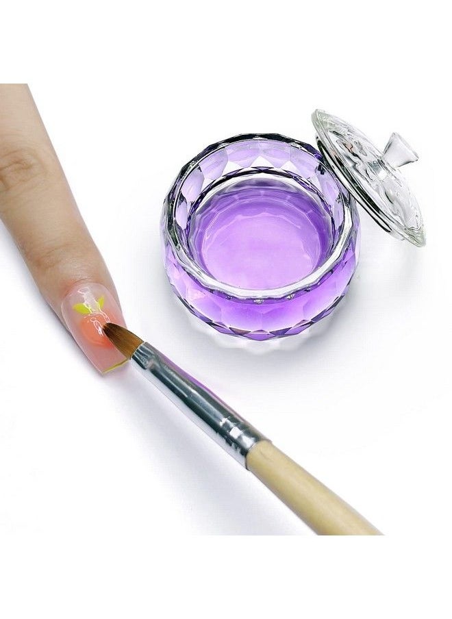 Honey Joy Round Crystal Clear Acrylic Liquid Powder Glass Dappen Dish Glass Cup W Cap Lid Bowl For Acrylic Nail Art Transparent Kit Hjnapb013  - Image 5