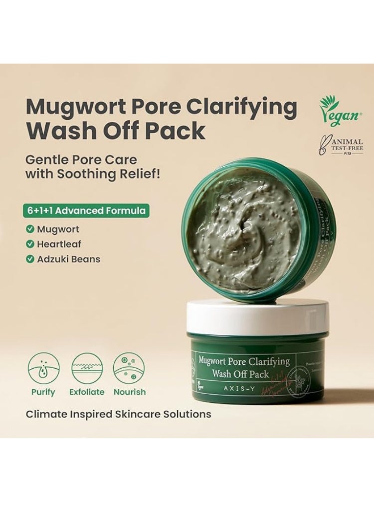 AXIS-Y Clogged Pores & Excess Oil Solution – Axis-Y Cera Mugwort Pore Clarifying Wash-Off Mask for Deep Purifying & Skin Calming - Image 4