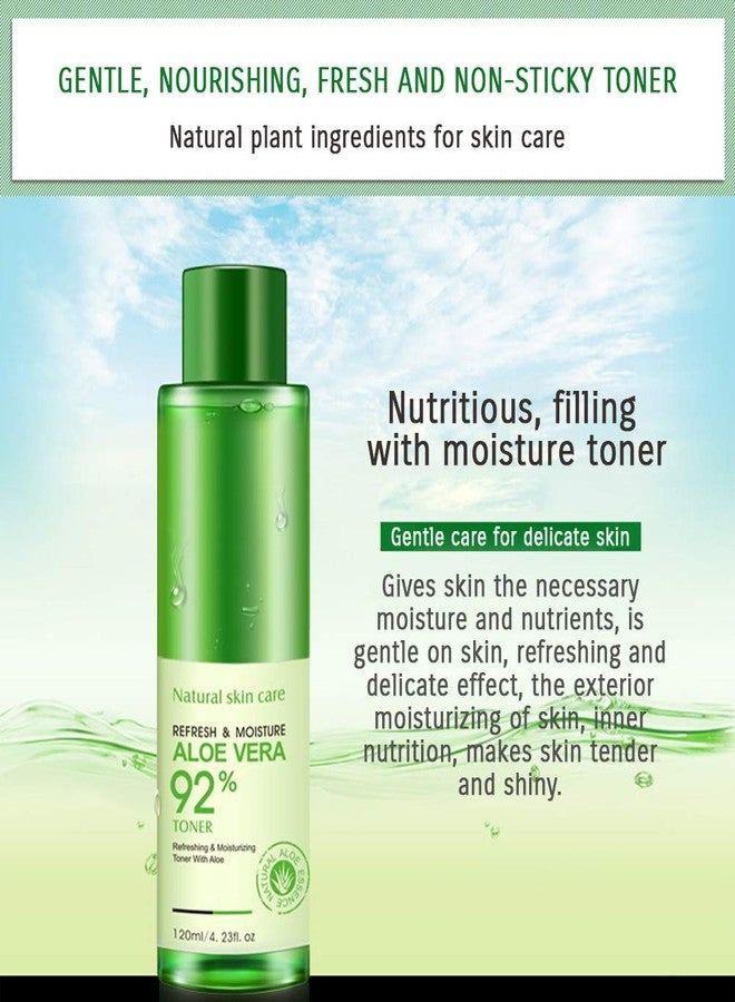 BIOAQUA 92% Aloe Vera Refresh Moisturizing Toner Natural Plant Skin Care 120ml - Image 3