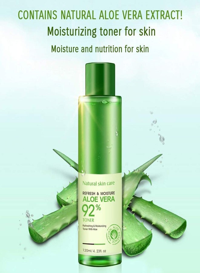 BIOAQUA 92% Aloe Vera Refresh Moisturizing Toner Natural Plant Skin Care 120ml - Image 2