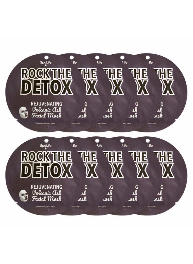 SpaLife - Rock the Detox Rejuvenating Volcanic Ash Facial Mask 10 count - Image 1