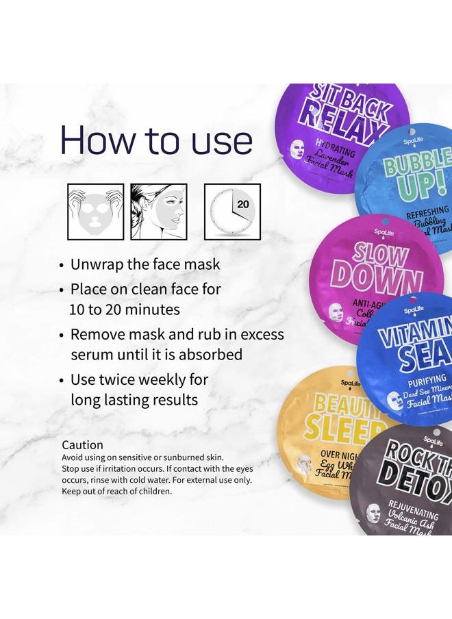 SpaLife - Rock the Detox Rejuvenating Volcanic Ash Facial Mask 10 count - Image 1