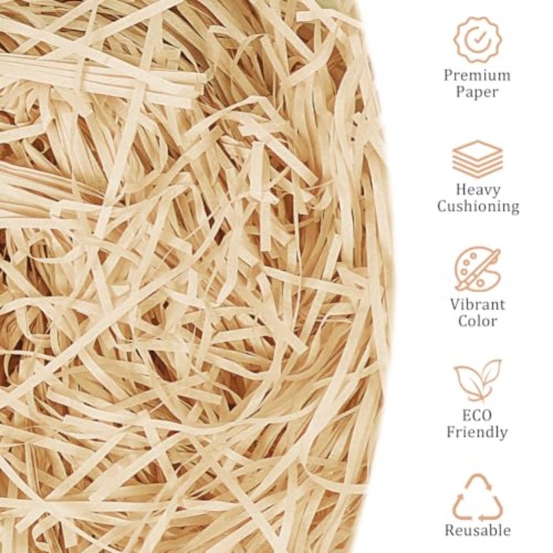 Raffia Paper Shreds, Shreds Stuffing Paper, Shredded Paper Packaging for Soft Hamper Filling and Packaging Filler Shreds Stuffing Paper and Cushioning Material for Moving - Image 3