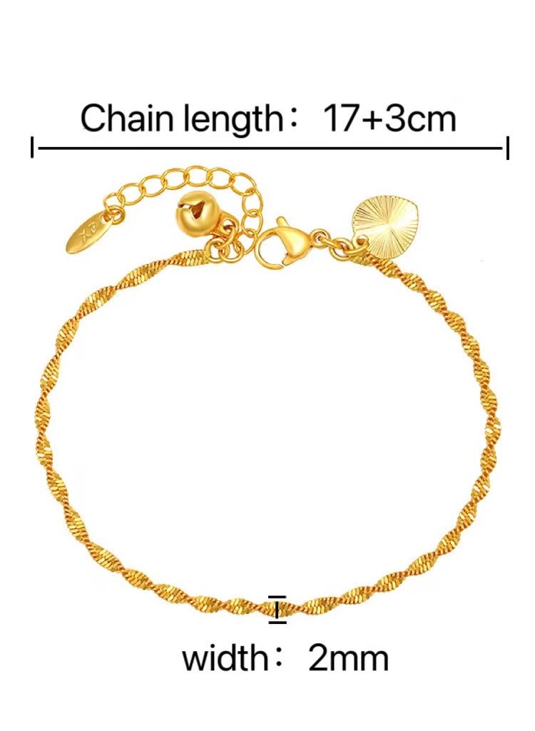 24K Gold Plated Fashion Vintage Bracelet - Image 2
